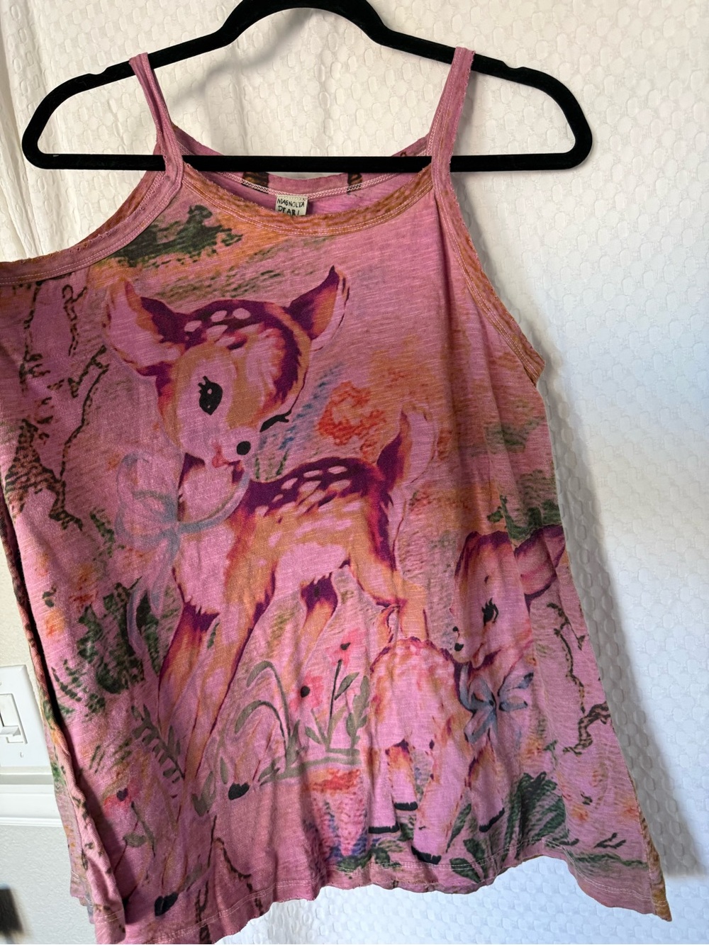Magnolia Pearl Pink Floral Deer Dama Print Tank - Picture 9 of 9